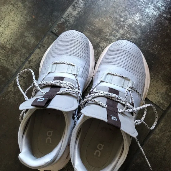 On Running Women's Cloudnova Sneakers - Gray and Soft pink eggshells - Picture 10 of 10